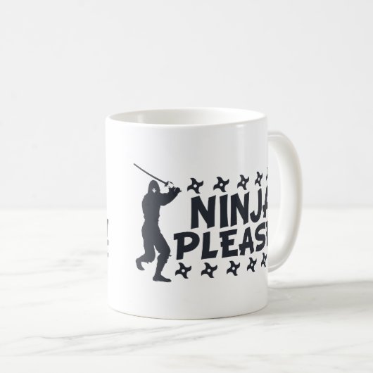 Ninja bitte kaffeetasse (VorderseiteRechts)