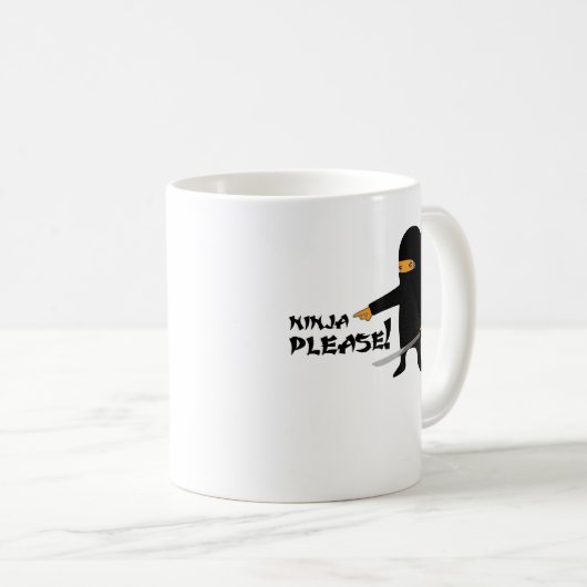 Ninja bitte! kaffeetasse (VorderseiteRechts)