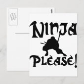 Ninja Bitte! Postkarte (Vorne/Hinten)