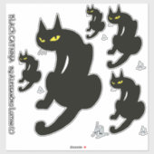 NINJA BLACK CAT AUFKLEBER (Blatt)