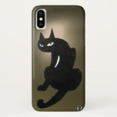 NINJA BLACK CAT Grau Case-Mate iPhone Hülle (Rückseite)