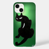 NINJA BLACK CAT Green Case-Mate iPhone Hülle (Rückseite)