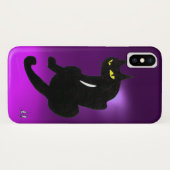 NINJA BLACK CAT Lila Case-Mate iPhone Hülle (Rückseite (Horizontal))