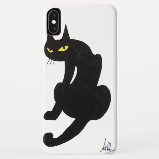 NINJA BLACK CAT White Case-Mate iPhone Hülle (Rückseite)