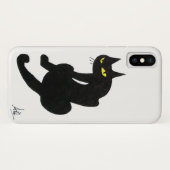 NINJA BLACK CAT White Case-Mate iPhone Hülle (Rückseite (Horizontal))