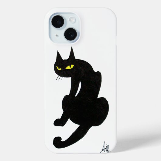 NINJA BLACK CAT White Case-Mate iPhone Hülle (Rückseite)