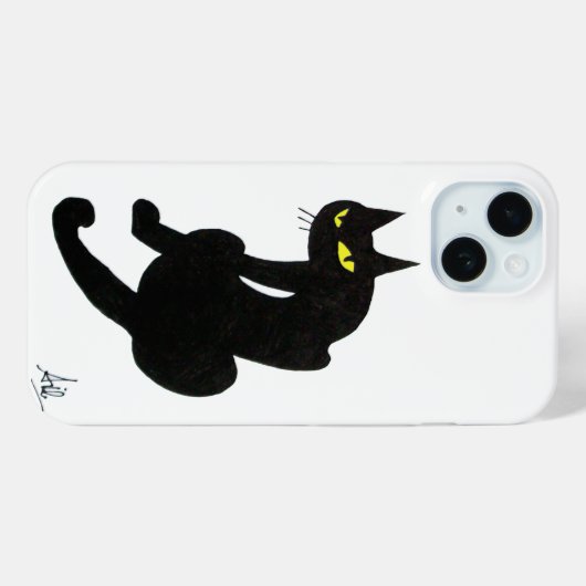 NINJA BLACK CAT White Case-Mate iPhone Hülle (Rückseite (Horizontal))