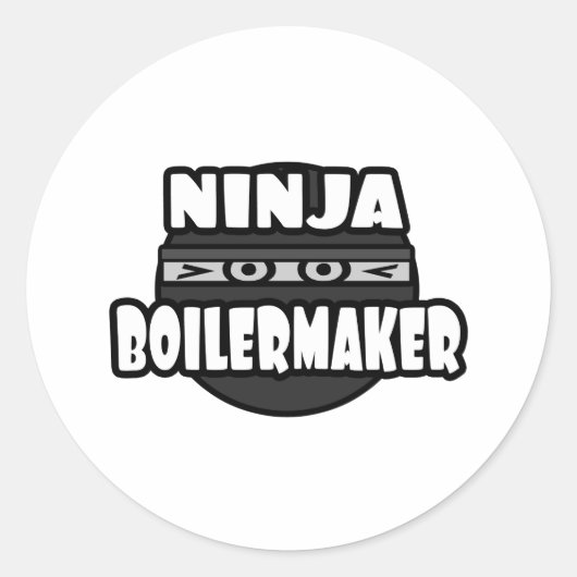 Ninja Boilermaker Runder Aufkleber (Vorderseite)