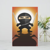Ninja Boy Briefpapier (Stehend Vorderseite)
