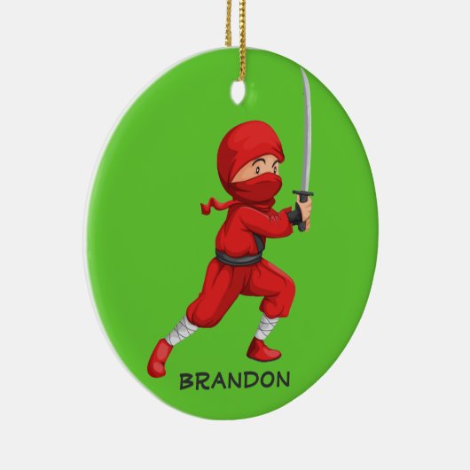 Ninja Boy Design Ornament (Rechts)