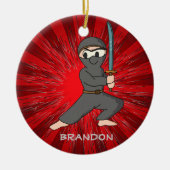 Ninja Boy Design Ornament (Vorne)
