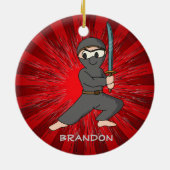 Ninja Boy Design Ornament (Hinten)