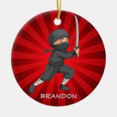 Ninja Boy Design Ornament (Vorne)
