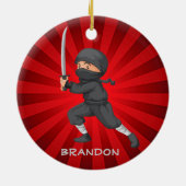 Ninja Boy Design Ornament (Hinten)