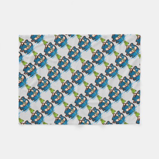 Ninja Boy Fleecedecke (Vorderseite (Horizontal))