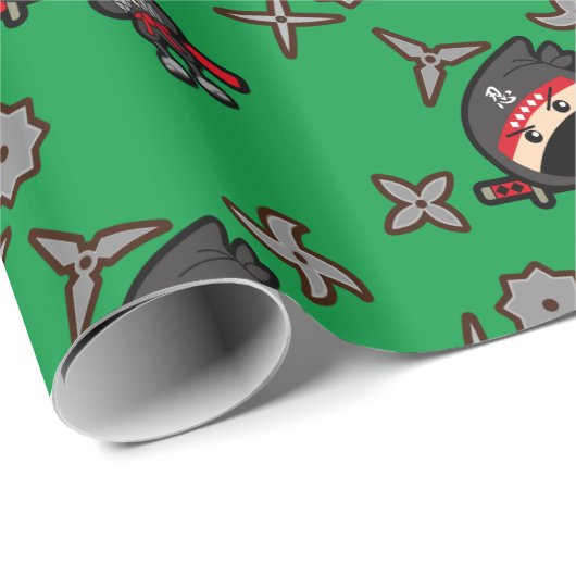 Ninja Boy Geschenkpapier (Rolleneckpunkt)