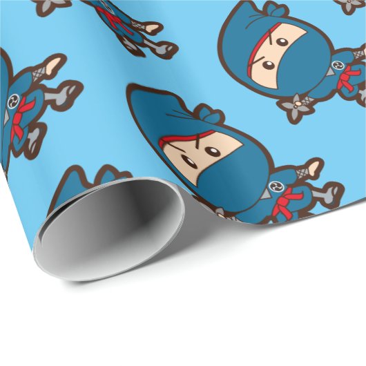 Ninja Boy Geschenkpapier (Rolleneckpunkt)