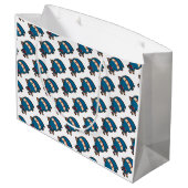 Ninja Boy Große Geschenktüte (Rückseite Schrägansicht)