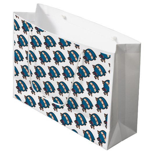 Ninja Boy Große Geschenktüte (Vorderseite Schrägansicht)