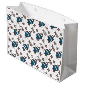Ninja Boy Große Geschenktüte (Rückseite Schrägansicht)