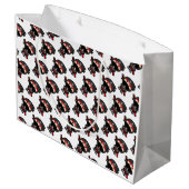 Ninja Boy Große Geschenktüte (Rückseite Schrägansicht)