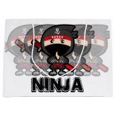 Ninja Boy Große Geschenktüte (Vorderseite)