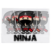 Ninja Boy Große Geschenktüte (Rückseite)