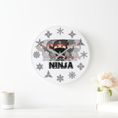 Ninja Boy Große Wanduhr (Zuhause)