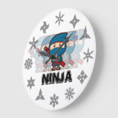 Ninja Boy Große Wanduhr (Winkel)
