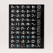 Ninja Boy Japanese Katakana Table Puzzle (Vertikal)