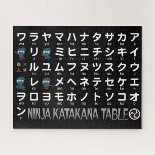 Ninja Boy Japanese Katakana Table Puzzle