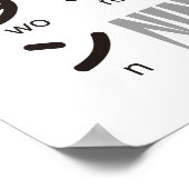 Ninja Boy Japanischer Katakana-Tisch Poster (Ecke)