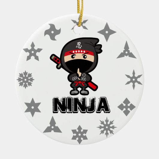 Ninja Boy Keramik Ornament (Vorne)