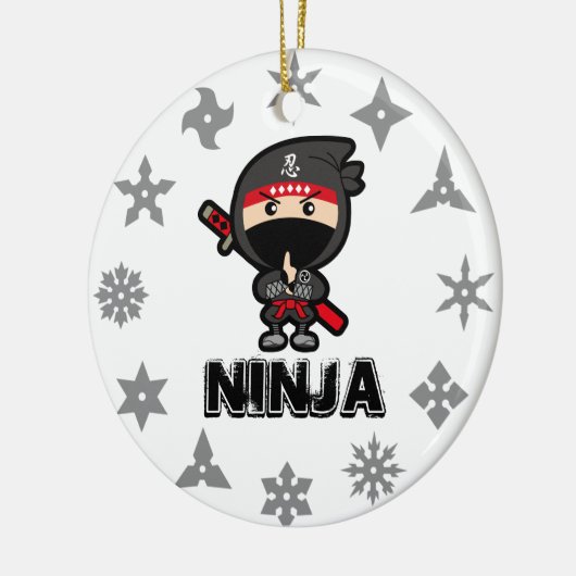 Ninja Boy Keramik Ornament (Links)