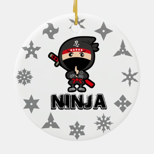 Ninja Boy Keramik Ornament (Hinten)