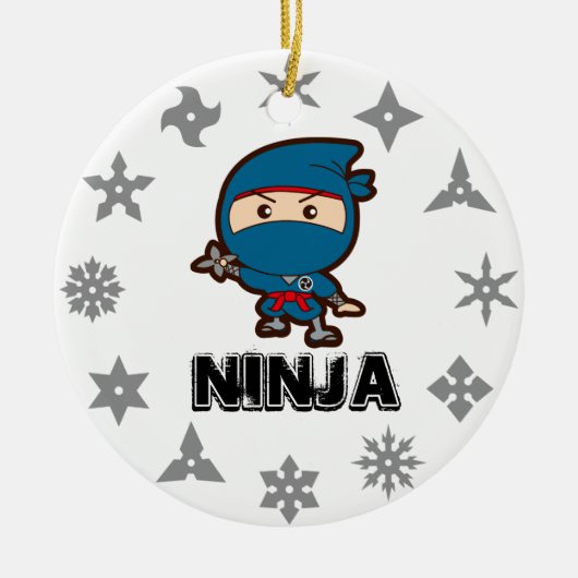 Ninja Boy Keramik Ornament (Vorne)