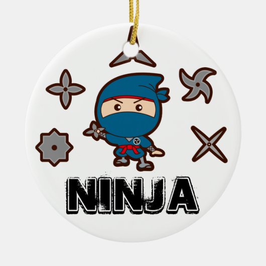 Ninja Boy Keramik Ornament (Vorne)