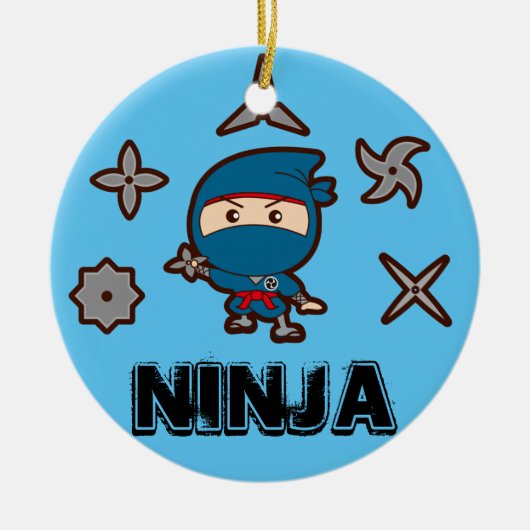 Ninja Boy Keramik Ornament (Vorne)