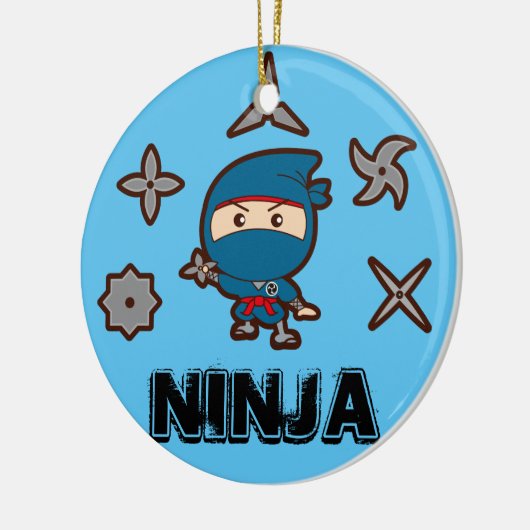 Ninja Boy Keramik Ornament (Links)