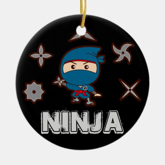 Ninja Boy Keramikornament (Vorne)