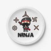 Ninja Boy Pappteller (Vorderseite)