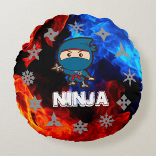 Ninja Boy Rundes Kissen