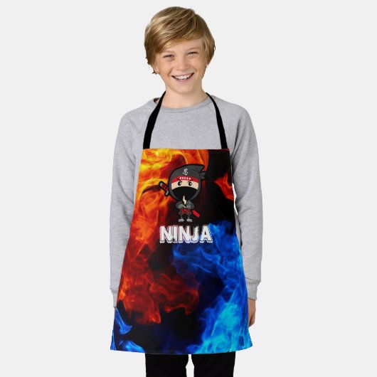 Ninja Boy Schürze (Getragen)