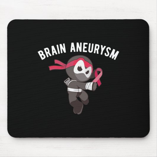 Ninja Brain Aneurysm Awareness Martial Arts Ninjut Mousepad (Vorne)