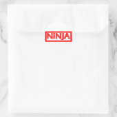 Ninja Briefmarke Runder Aufkleber (Tasche)