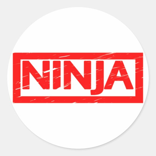 Ninja Briefmarke Runder Aufkleber (Vorderseite)