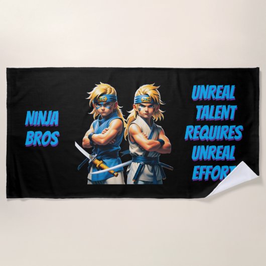 Ninja Bros Unrealer Einsatz Strandtuch (Vorderseite)