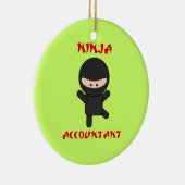 Ninja Buchhalter Keramik Ornament (Rechts)