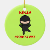 Ninja Buchhalter Keramik Ornament (Hinten)