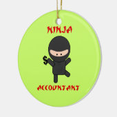 Ninja Buchhalter mit Dollar-Zeichen Keramikornament (Links)